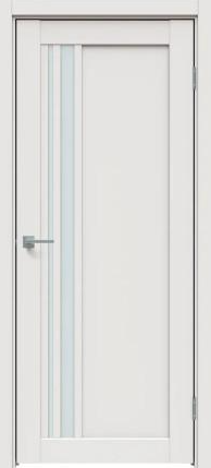 Межкомнатная дверь Triadoors 608 Белоснежно матовый стекло сатин