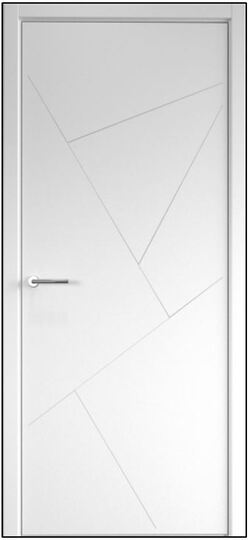 Межкомнатная дверь Albero Геометрия 2 эмаль белая