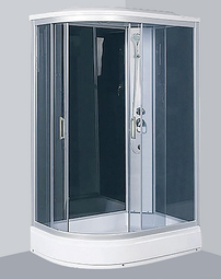 Душевая кабина Aquarius ЕСО-22 black 120x80x215 L/R серое стекло