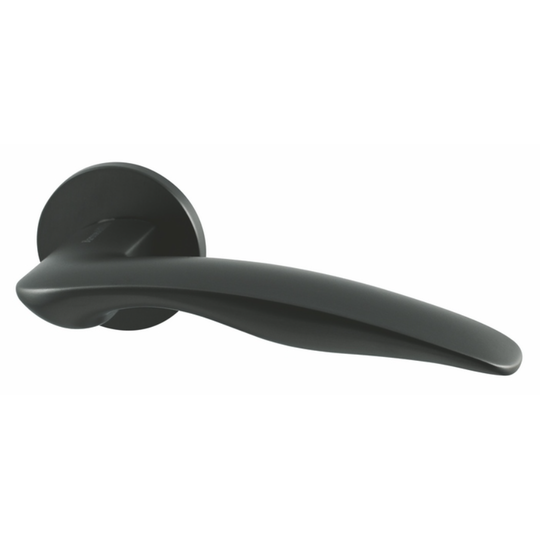 Дверная ручка на тонкой розетке Armadillo Urban Slim R.URS52.WAVE BL-26 черная