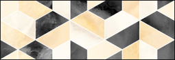 Настенная плитка Керамин Асуан 7Д геометрия многоцветный 75х25 см