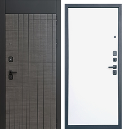 Входная дверь Атриум Интел Дуб Мадейра Горизонт/Белый