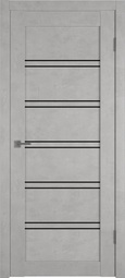 Межкомнатная дверь VFD Atum Pro 28 Antic Loft стекло лакобель черное black gloss