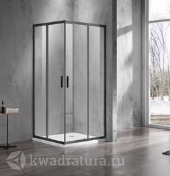 Душевой уголок Azario Milton 90х90х200 черный профиль AZ-ND1142