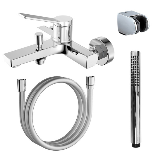 Смеситель для ванны и душа Azario Vise с душевой лейкой хром AZ-VSA238330C