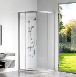 Душевой уголок Bas Cube R-90-C-CH 90x90x190 профиль хром