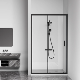 Душевая дверь Bas Cube WTW-140-C-B 140x190 черный профиль