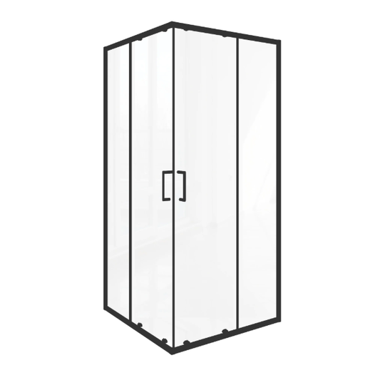 Душевой уголок Bas Lite CR-100-C-B 100x100x190 черный профиль