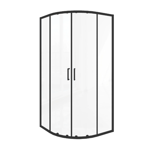 Душевой уголок Bas Lite R-100-C-B 100x100x190 черный профиль