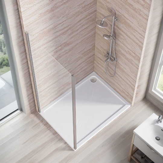 Боковая панель Bas Lite SP-80-C-CH 80x190 профиль хром