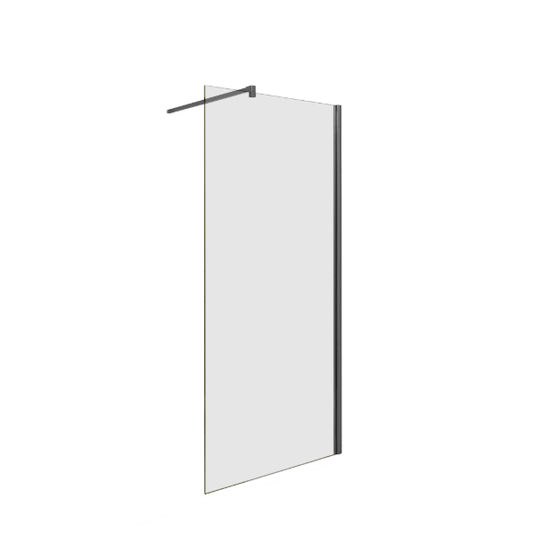 Душевая перегородка Bas Walk in SP-80-C-GM 80x190 цвет оружейная сталь