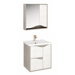 Комплект мебели для ванной Onika Брендон 60.13 камень светлый/бетон крем