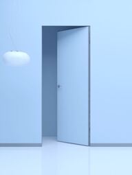 Скрытая дверь Invisible Reverse внутреннего открывания под покраску с кромкой алюминиевой 4 стороны L/R