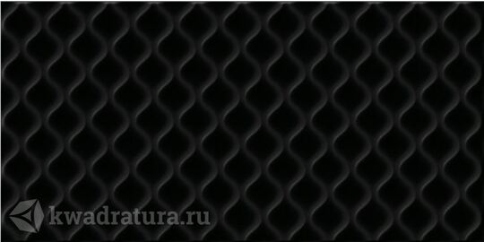 Настенная плитка Cersanit Deco черная рельефная 29,8x59,8 см