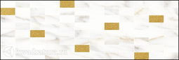 Декор мозаичный Laparet Aragon белый золото 20x60