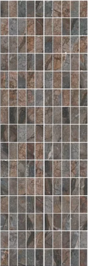 Декор Kerama Marazzi Театро коричневый мозаичный 25х75 см MM12143