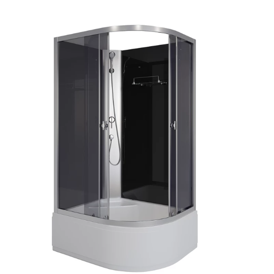 Душевая кабина Niagara Eco E110/80/40L/R/TN/BK 110х80х195 тонированное стекло без крыши