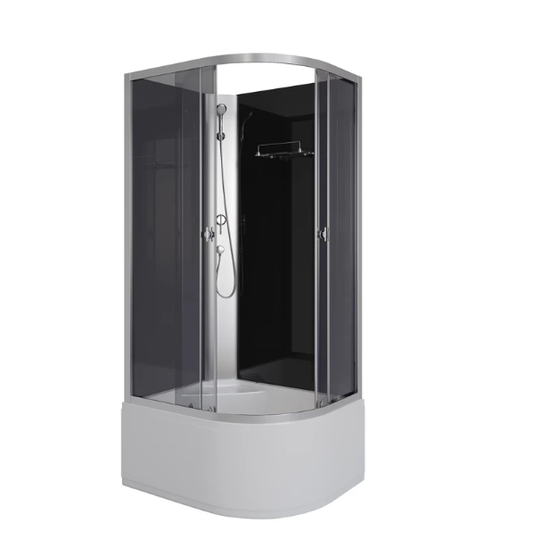 Душевая кабина Niagara Eco E90/70/40L/R/TN/BK 90х70х195 тонированное стекло без крыши