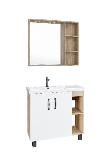Комплект мебели для ванной Grossman Флай 80 белый дуб сонома