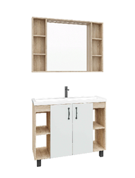 Комплект мебели для ванной Grossman Флай 100 белый дуб сонома