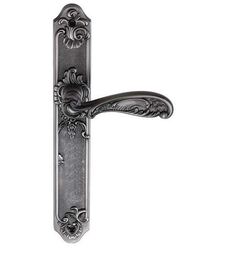 Дверная ручка на планке Genesis Flor Bl.Silver PS