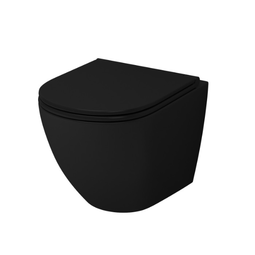 Унитаз подвесной безободковый Grossman Color GR-4455BMS черный матовый сиденье микролифт