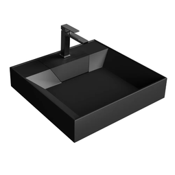 Раковина Grossman Luxor 60x55 см черная матовая на стиральную машину