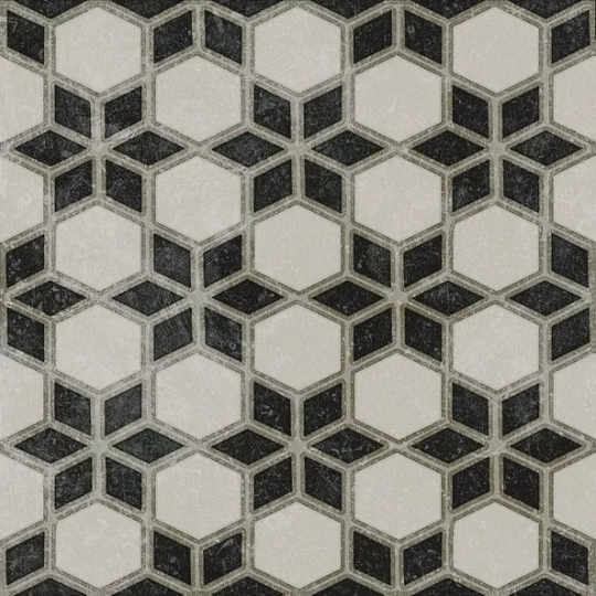 Керамогранит Kerama Marazzi Фреджио декор 4 черно-белый 20х20 см VT\A297\SG1544N