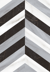 Настенная плитка Керамин Пантеон декор чёрно-белый 27,5х40 см