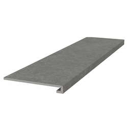 Ступень клееная фронтальная Kerama Marazzi Касабланка HP серый темный 33x119,5 см ректификат KM6012G0161RGCF