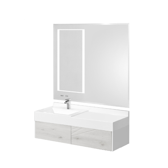 Комплект мебели для ванной Акватон Сакура 120 ольха наварра/белый глянец