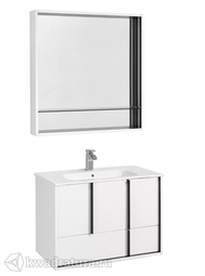 Комплект мебели для ванной Акватон Ривьера 80 белый матовый