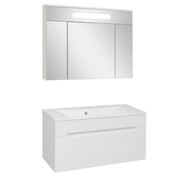Комплект мебели для ванной Aqua de Marco Olivia 100 белый подвесной 1 ящик