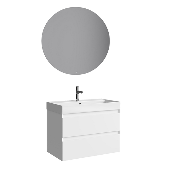 Комплект мебели для ванной Aqwella Geometria 80 белый матовый