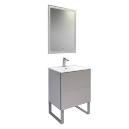 Комплект мебели для ванной Comforty Бильбао 60 серый шелк