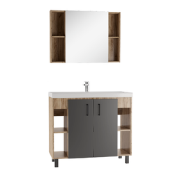 Комплект мебели для ванной Домино Фостер 100 Craft дуб вотан графит