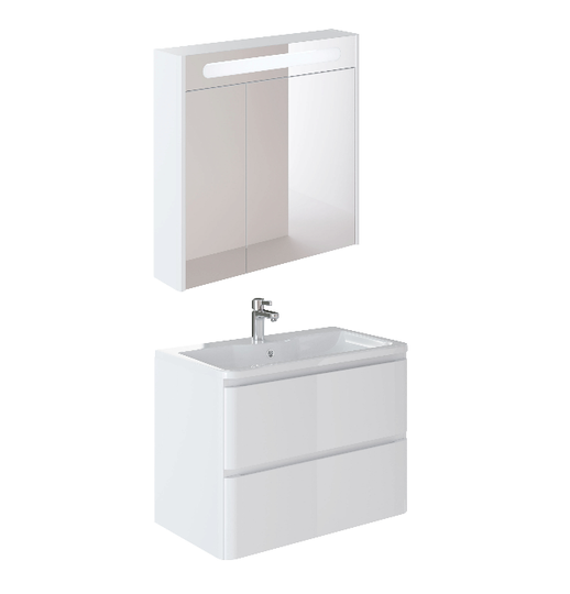 Комплект мебели для ванной Итана Roberto 80 белый подвесной