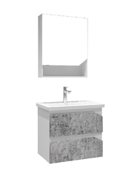 Комплект мебели для ванной Grossman Инлайн 60 бетон белый