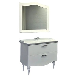 Комплект мебели для ванной Comforty Монако 100 белый глянец