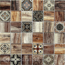 Мозаика стеклянная Bonaparte Rabat brown 30x30