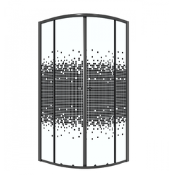 Душевой уголок Niagara Eco NG-1003-14BLACK 80x80x190 стекло с рисунком мозаика