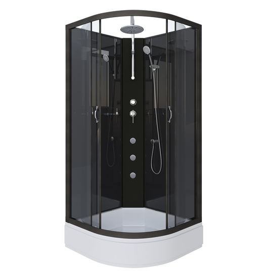 Душевая кабина Niagara Classic NG-6501-14BKTG 90x90x210-240 черная без крыши