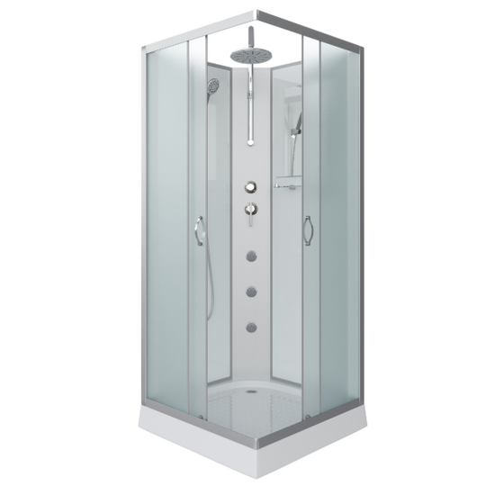 Душевая кабина Niagara Classic NG-1101-14BKTG 90x90x210-240 матовое стекло без крыши