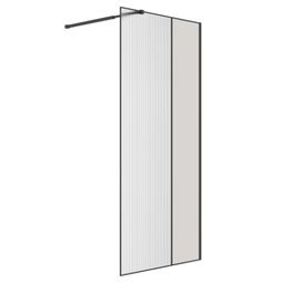 Душевая перегородка Niagara Nova NG-481-10FBlack 100x200 стекло рифленое/тонированное