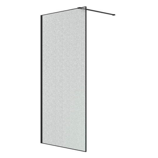 Душевая перегородка Niagara Nova NG-781-10Black 100x200 эффект битого стекла