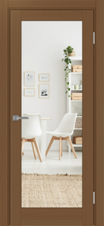 Межкомнатная дверь OPorte Турин 501.2 Зеркало/Зеркало Орех