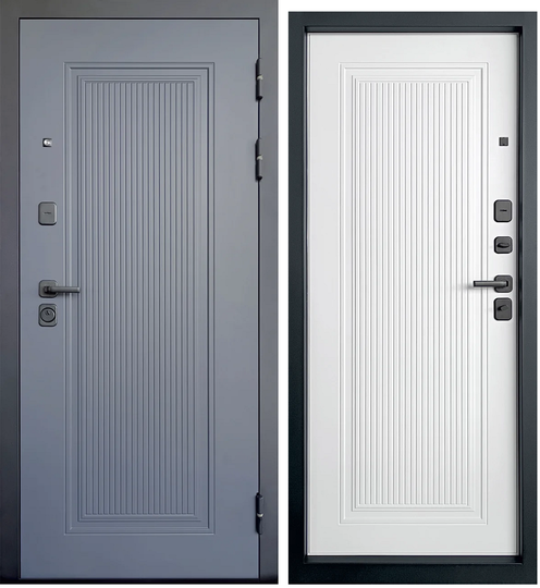 Входная дверь Промет Лайн Арфа Веллюто Оскуро/Веллюто Бланко