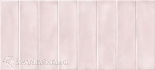 Настенная плитка Cersanit Pudra розовый рельефная кирпич  20х44 см (1 уп -12 шт- 1,09 м2)
