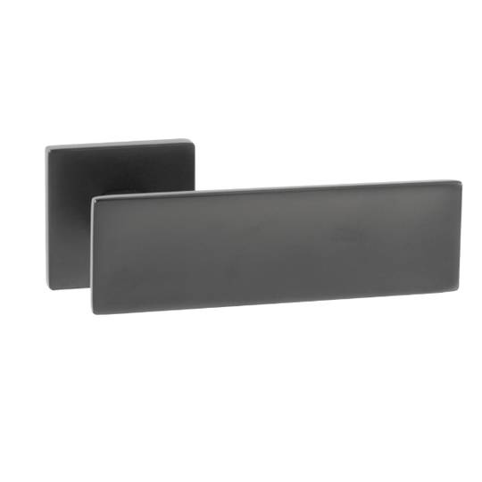 Дверная ручка на тонкой розетке Punto K.EST.Q52.OLYMP BL-24 черная