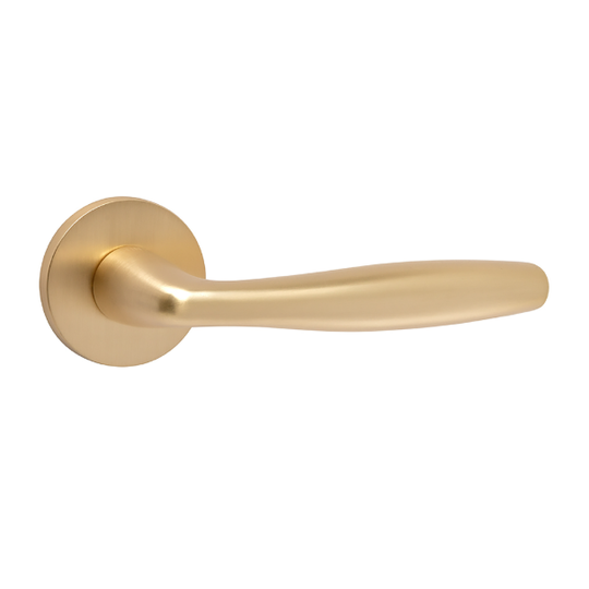 Дверная ручка на тонкой розетке Punto R.ARC.R52.FORTUNA SSG-39 сатинированное золото